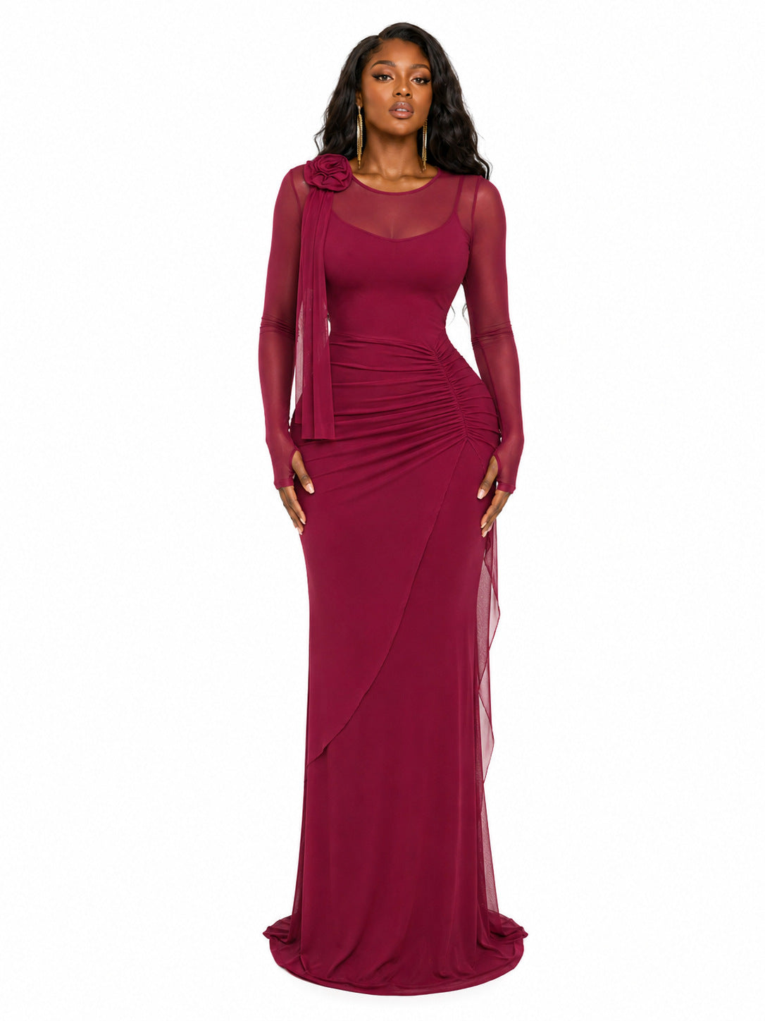 Sheer Mesh Slimming Dress by Ricaloux