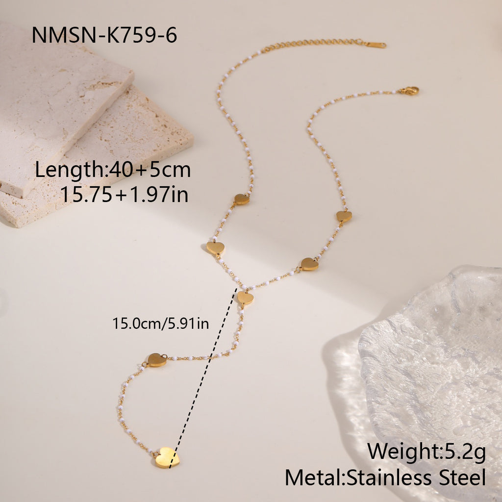 Stainless Steel Jewelry Tassel Necklace For Women by Ricaloux