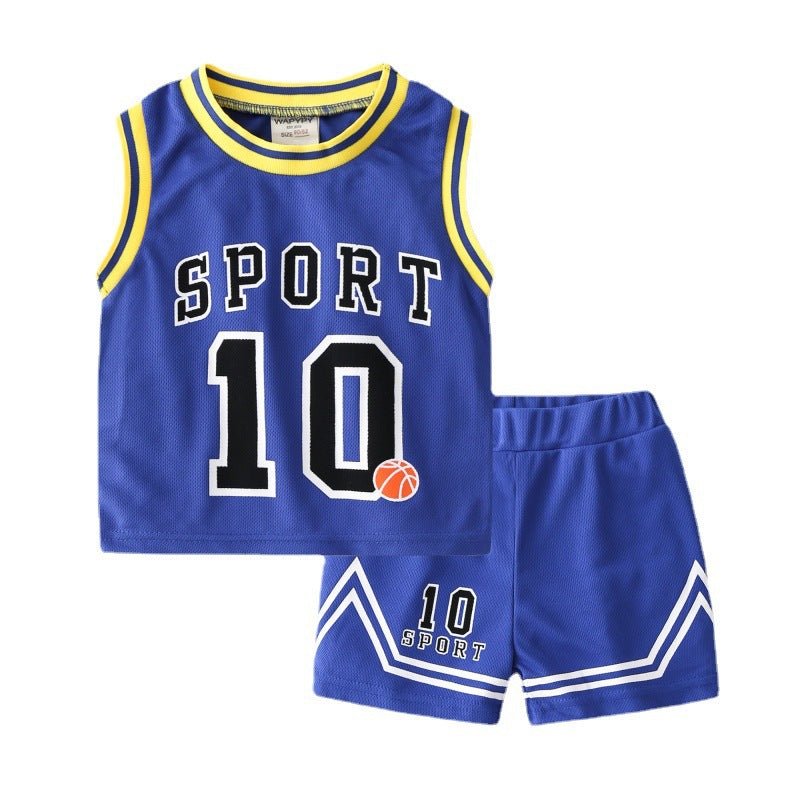 Children's Basketball Clothing Suits Baby Vest Suit Boys Sweatshirt Two-piece Summer Style Tide - RICALOUX