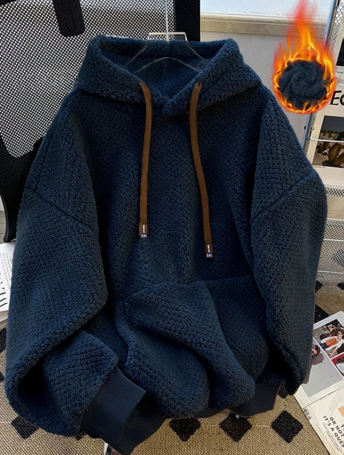Womens Fleece-lined Thickened Hooded Sweatshirt by Ricaloux