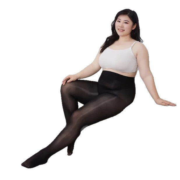 Plus-size Glossy Silk Stockings High-reflective Skin-enhancing Socks by Ricaloux