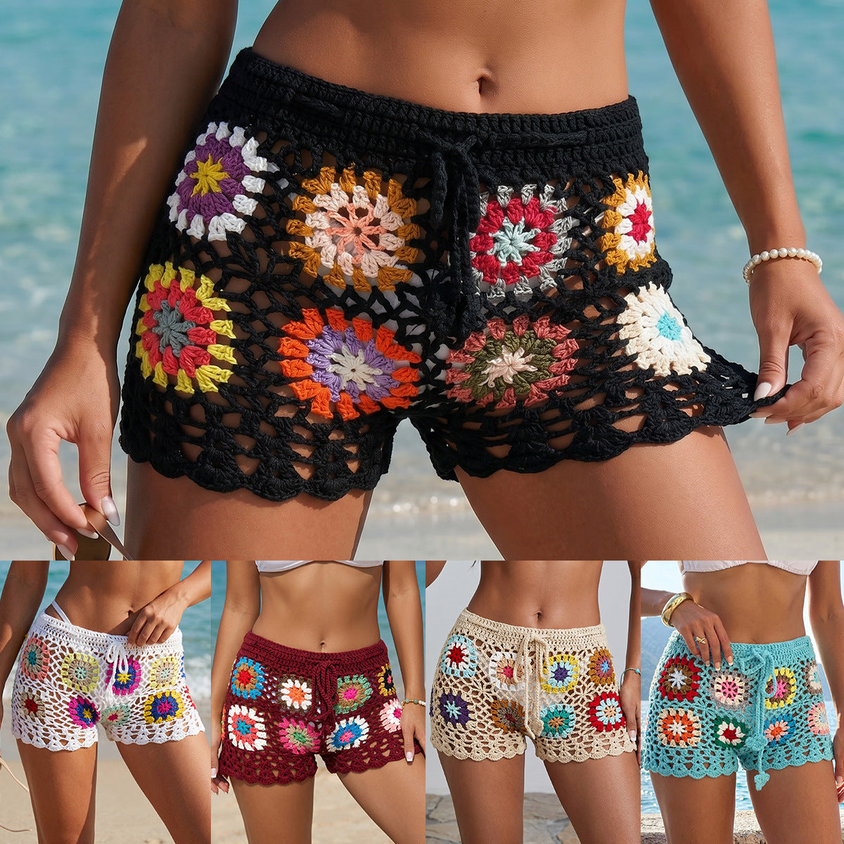 Womens Floral Patchwork Bodycon Low-rise Shorts – Premium 0 | RICALOUX