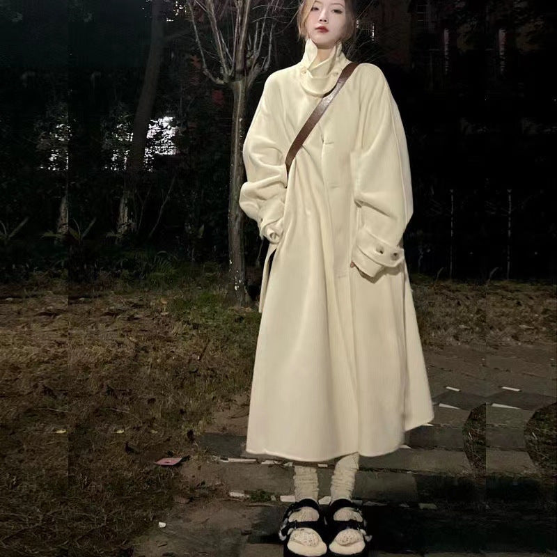Womens Mid-length Wool Coat New Autumnwinter Style by Ricaloux