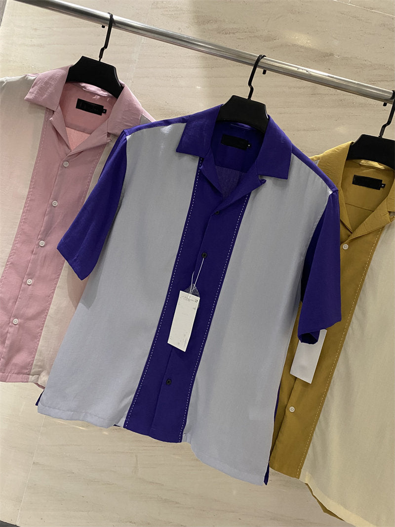 Loose Men's Lapel Shirt Short Sleeve – Premium 0 | RICALOUX