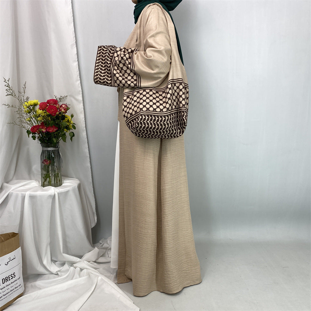 Elegant Patchwork Cardigan With A Handbag by Ricaloux