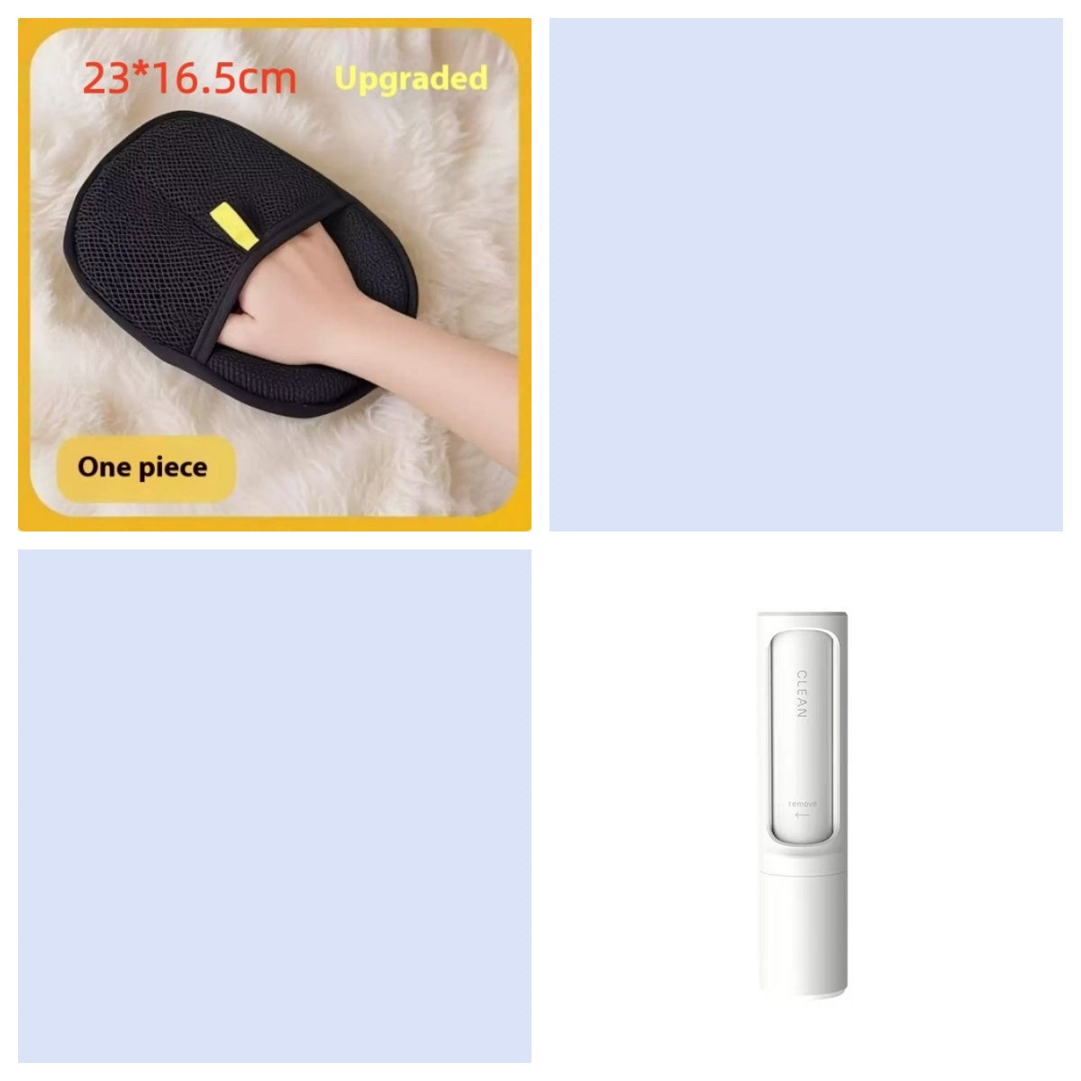 2-1 Reusable Pet Hair Remover Brush Lint Roller Portable Effective Self Cleaning Tool for Cat Dog Fur Hair Dust Removal Brush by Ricaloux