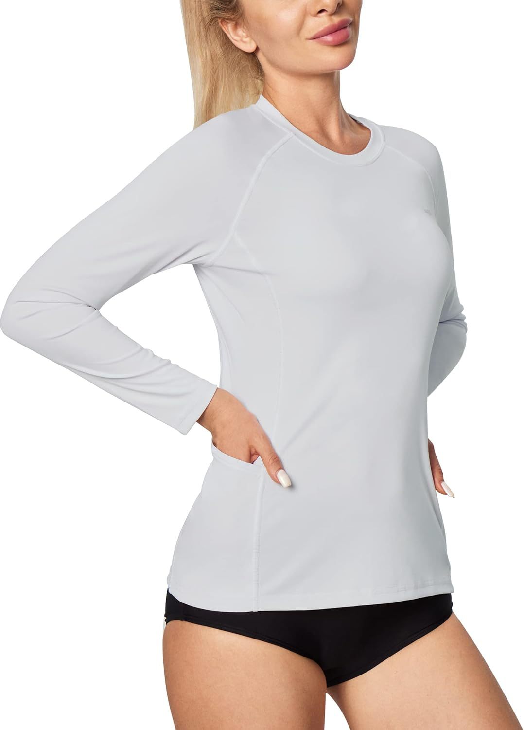Crew-neck T-shirt Slim-fit Athletic Training Top by Ricaloux