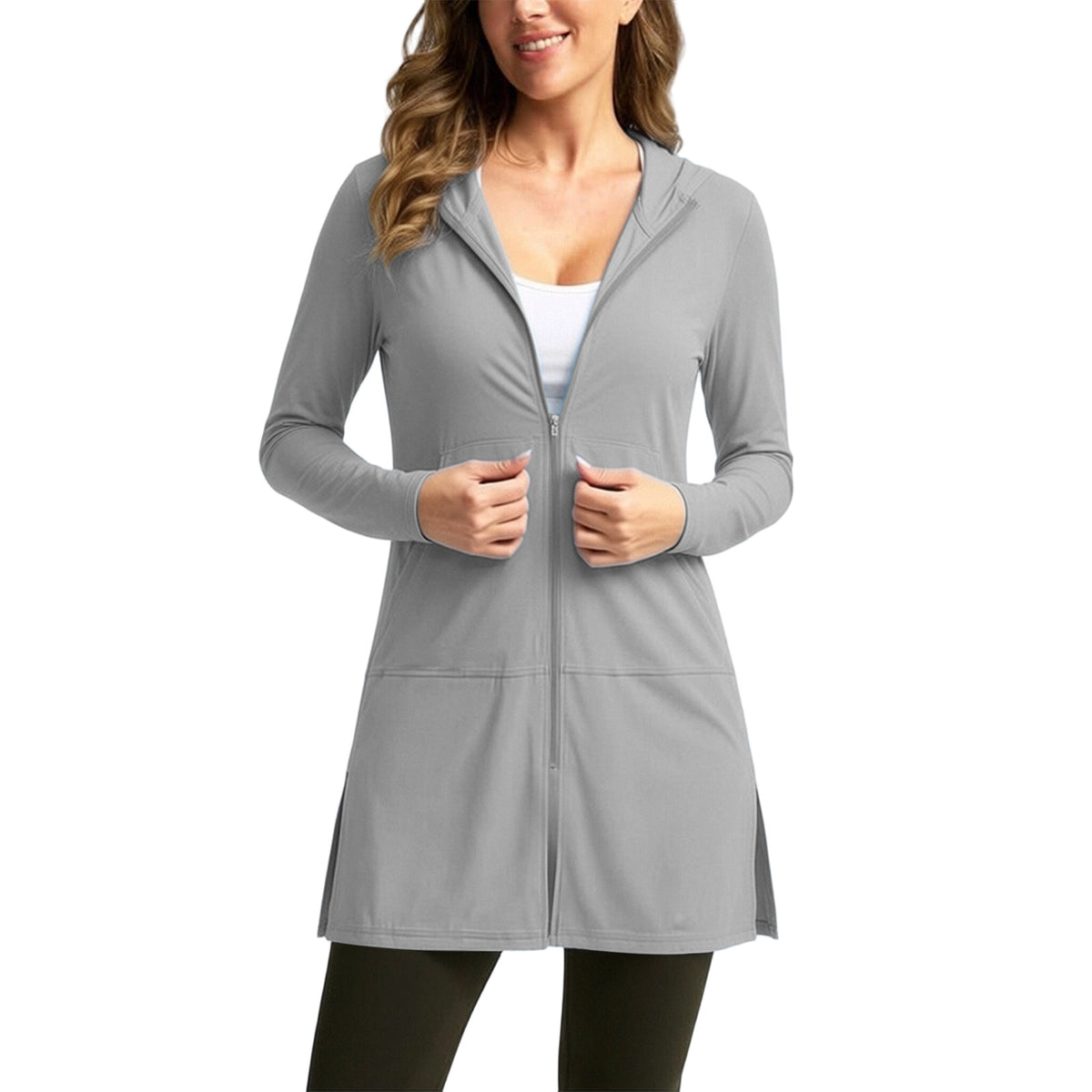 Plus-size Ice-silk Sun-protective Clothing For Women Thin Breathable And UV-blocking by Ricaloux