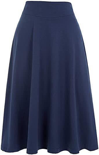 Womens Summer Flared Elastic Mid-Length Skirt by Ricaloux