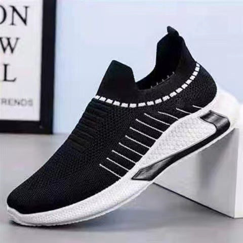 Fashion Mesh Sock Shoes With Striped Design Men Outdoor Breathable Slip-on Sneakers Csuale Lightweight Running Sports Shoes – Premium 4 | RICALOUX
