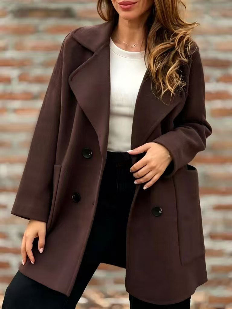 Loose-fitting Double-breasted Wool Coat – Premium 0 | RICALOUX