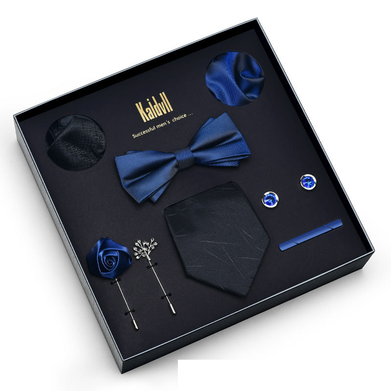 Eight Piece Tie Square Bow Tie Brooch by Ricaloux