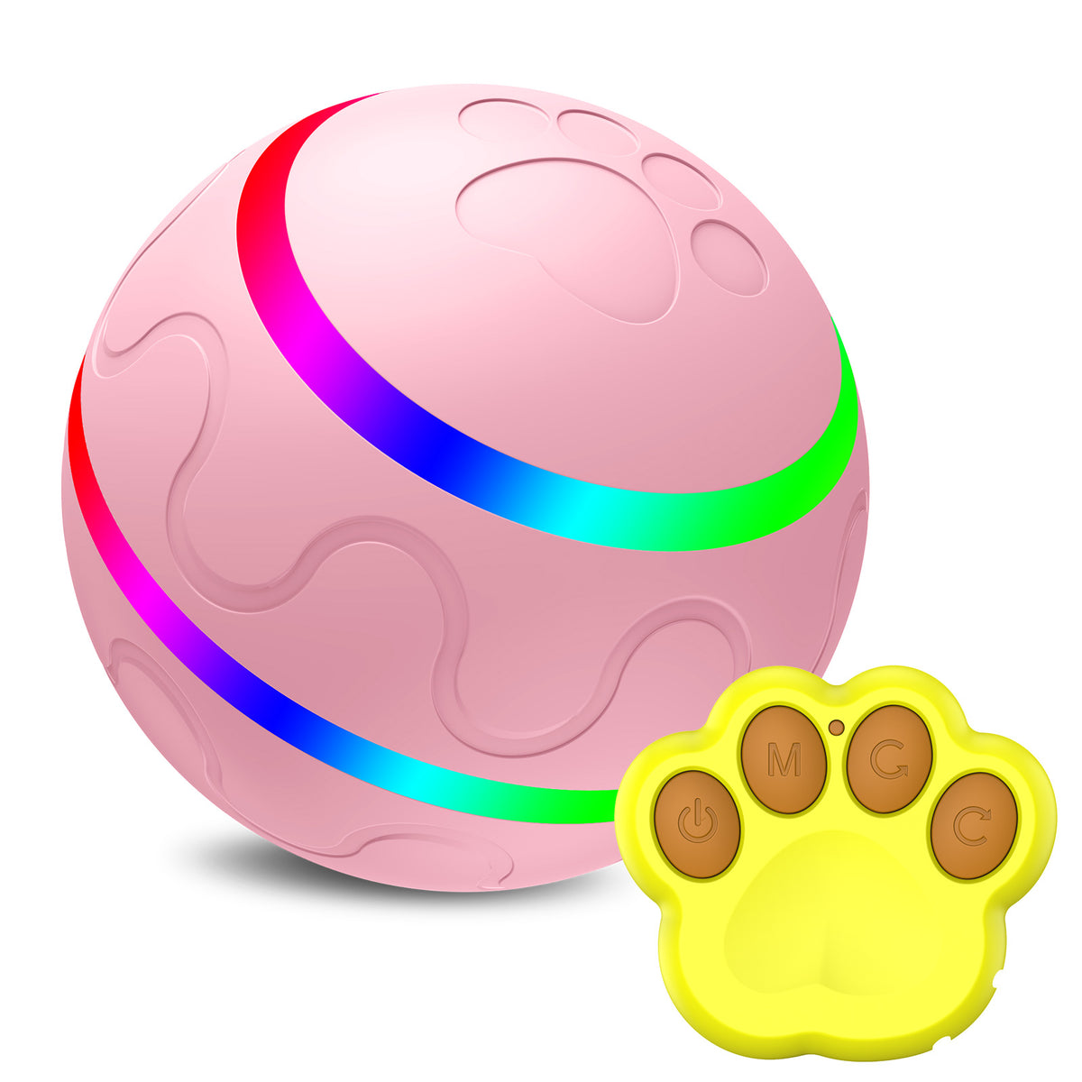 Pet New Cat Wicked Ball Toy Intelligent Ball USB Cat Toys Self Rotating Ball Automatic Rotation Ball by Ricaloux