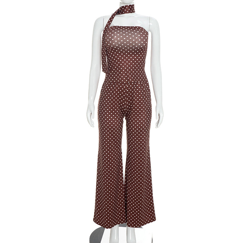 Womens Casual Printed Polka-dot Turtleneck And Slimming Outfit – Premium 0 | RICALOUX