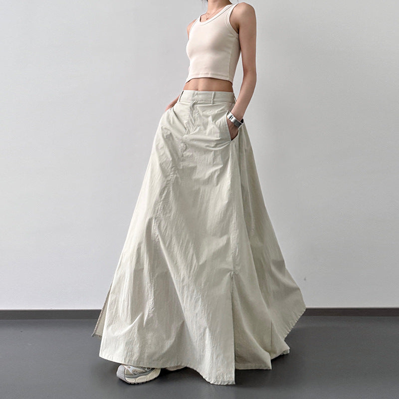 Summer Lightweight Fabric Slit Sun-protection Skirt – Premium 0 | RICALOUX
