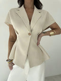 Cross-border Best-selling Women's Solid-color Tops by Ricaloux