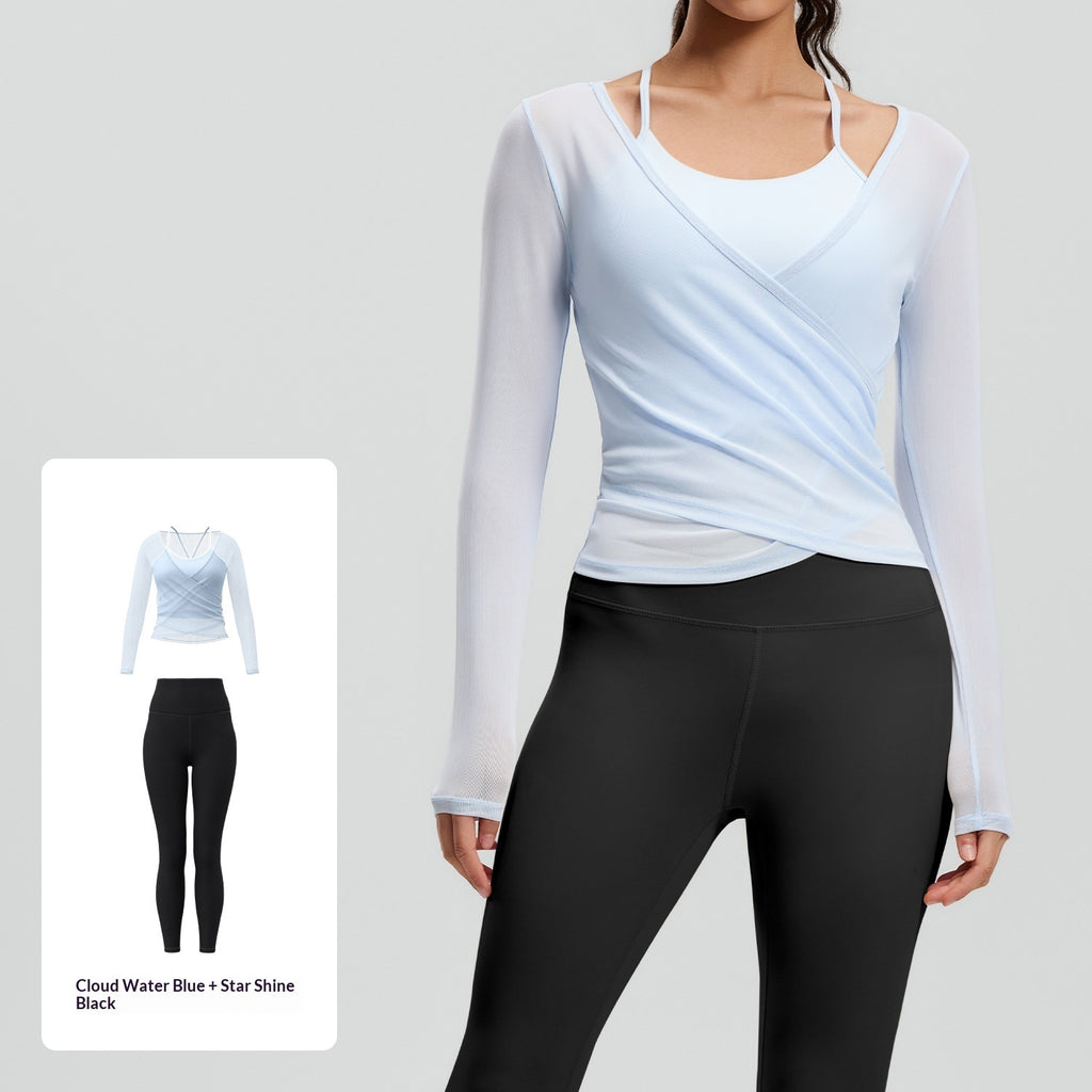 Mesh Breathable Sports High-Waisted Butt-Lifting Yoga Set For Women by Ricaloux