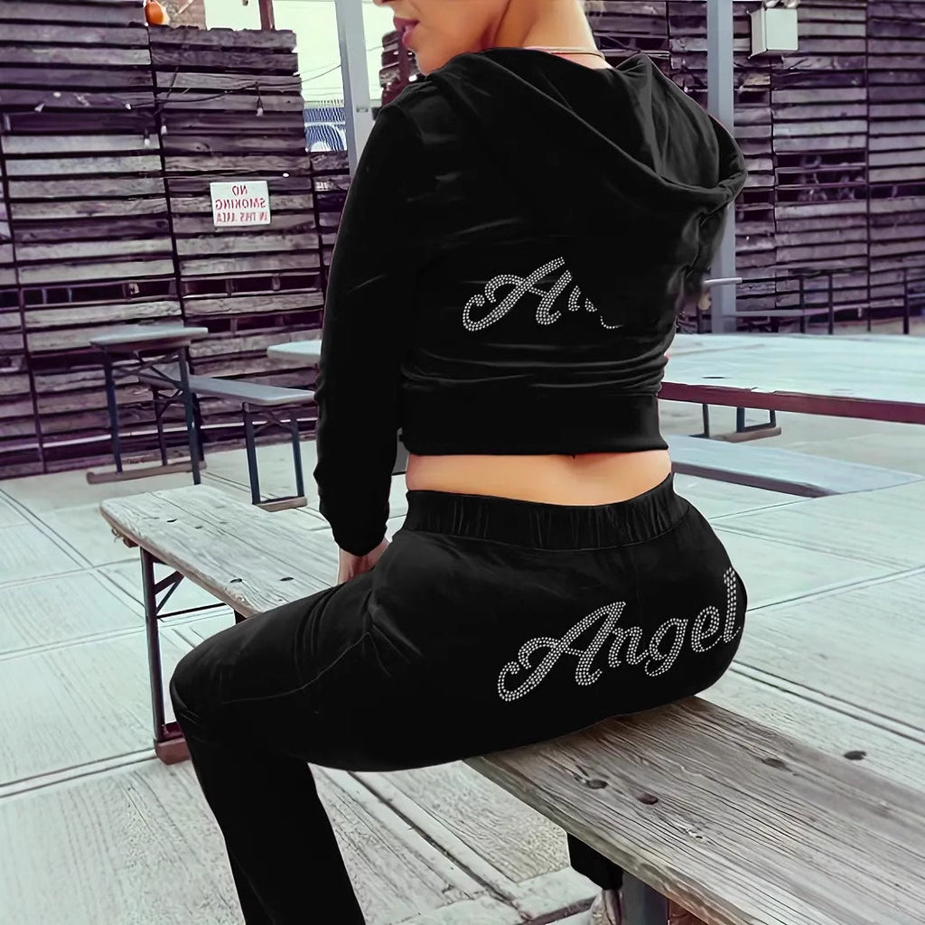 Womens Two-piece Sweatshirt Set In Stock Sexy Long-sleeve Outfit – Premium 0 | RICALOUX