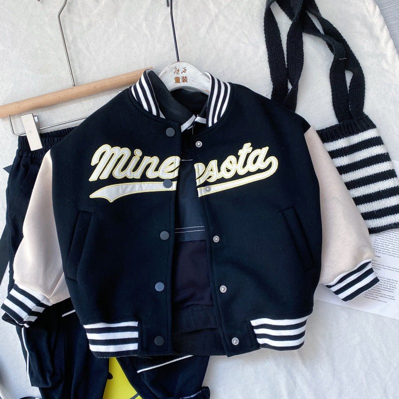 Children's Clothing Boys All-match Korean Baseball Uniform Jacket - RICALOUX