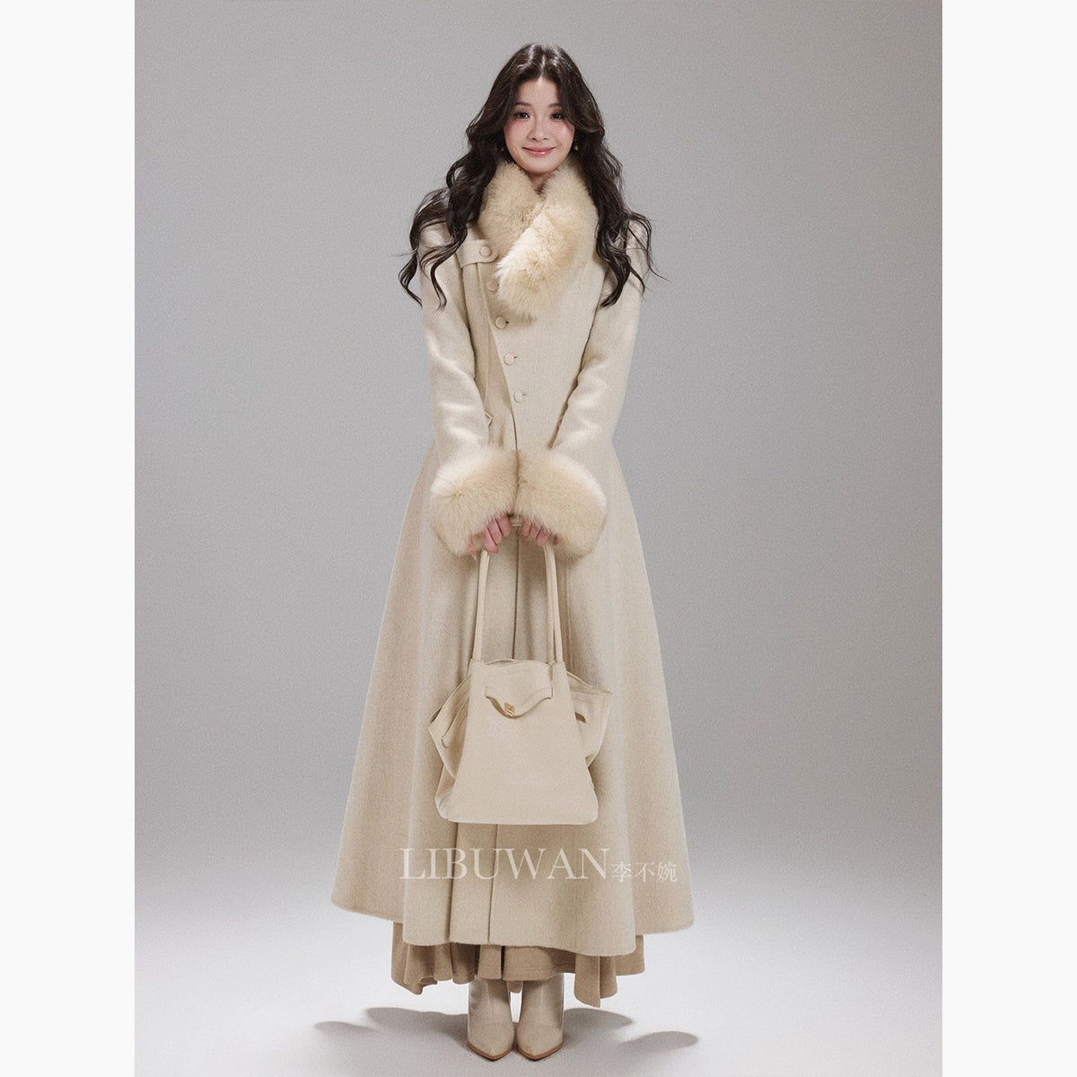 Cinched-waist Double-faced Wool Coat For A Princess by Ricaloux