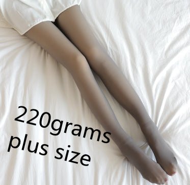 Fake Translucent Plus Size Leggings Fleece Lined Tights Fall And Winter Warm Fleece Pantyhose Women Fleece Lined Pantyhose Thermal Winter Tights - RICALOUX