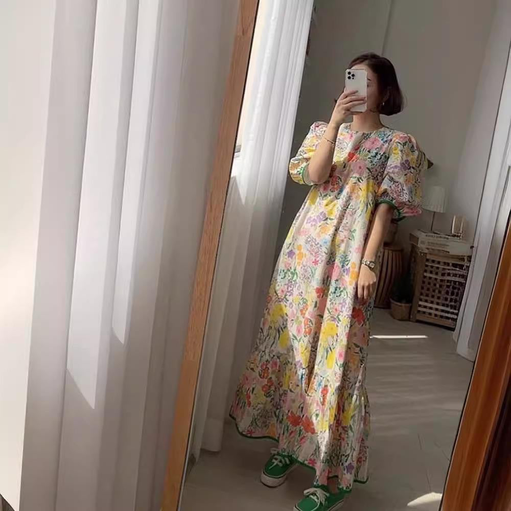 Casual Floral-print Age-defying Ethereal Dress – Premium 0 | RICALOUX