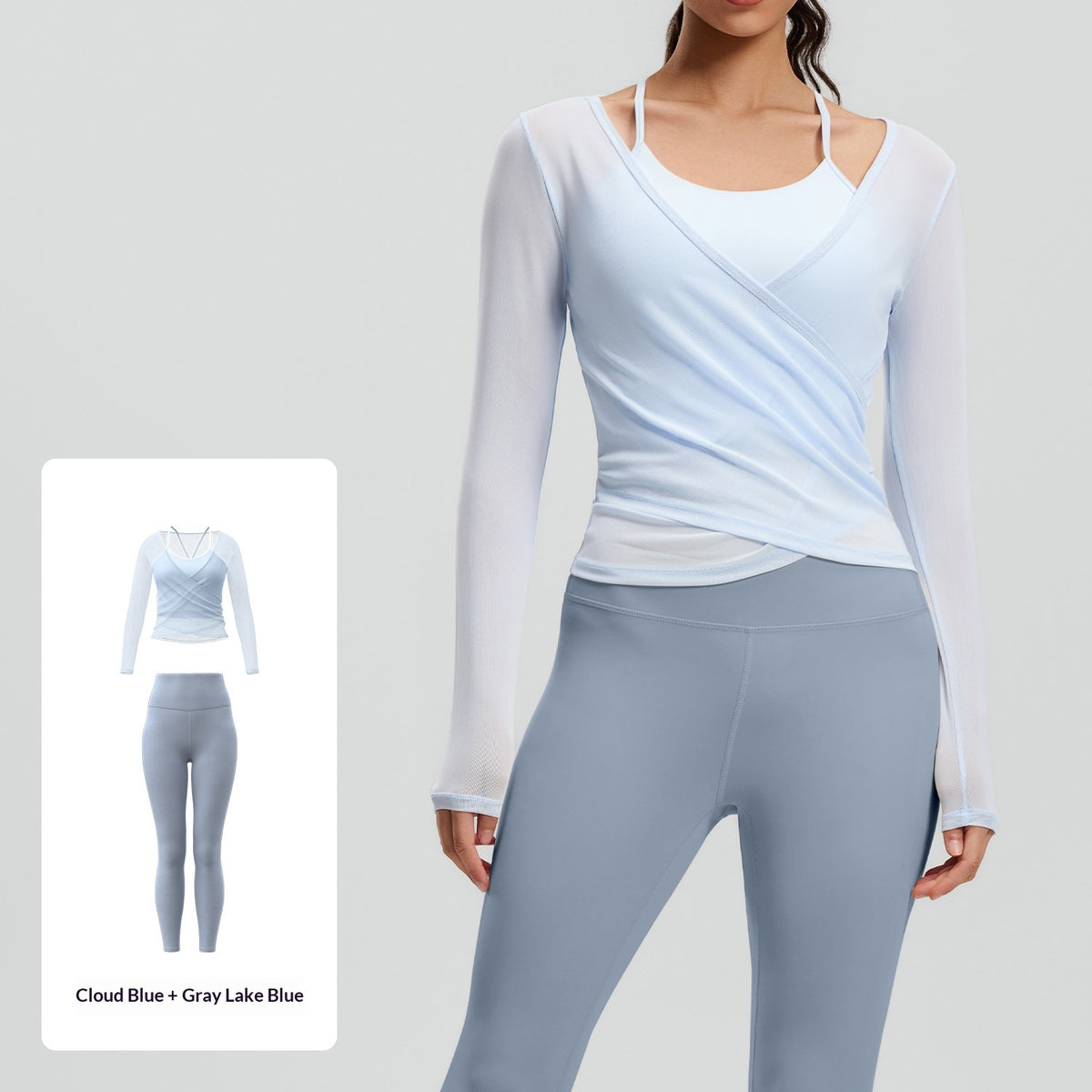 Mesh Breathable Sports High-Waisted Butt-Lifting Yoga Set For Women by Ricaloux
