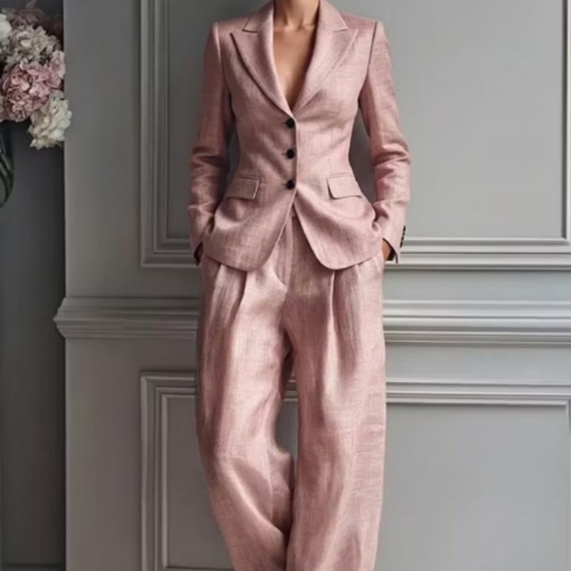 Womens Fashionable Casual Suit Set Blazer And Pants by Ricaloux