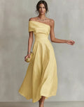 Womens Waist-cinching Off-shoulder Backless Dress by Ricaloux