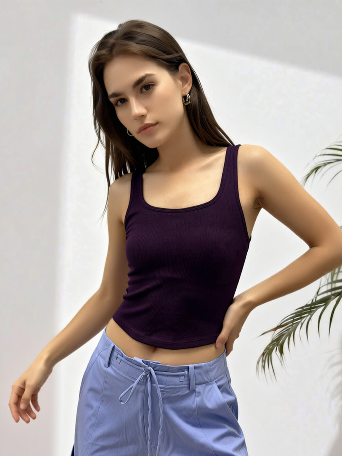 Women's Sleeveless Fashionable Unique Sports Casual Thin Strap Hollow Back Crop Backless Tank Top With Built-in Bra Pads – Premium 4 | RICALOUX