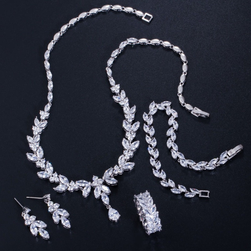 Wedding Dress Jewelry Set For Women Delicate And Shiny by Ricaloux