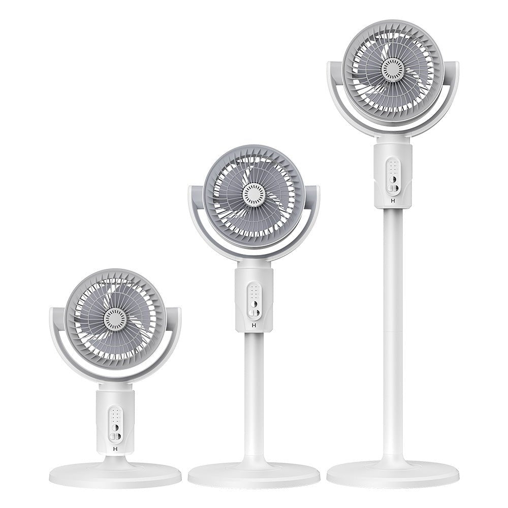 Remote Control Air Circulator Fan - 3D Oscillating Turbine Design Quiet Energy Saving Floor Standing Bladeless Cooling for Home Office Bedroom Use - RICALOUX