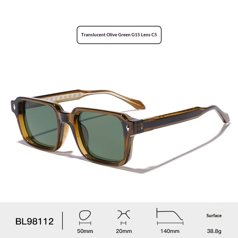 UV400 UV-protection Imitation-acetate Thick-frame Sunglasses – Premium 0 | RICALOUX