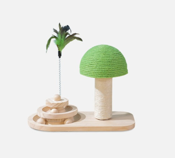 Pet Cat Tree Toys Cat Scratch Post Pet Furniture Scratching Post Cats Claw Scratcher Double Sisal Balls Cat Accessories by Ricaloux