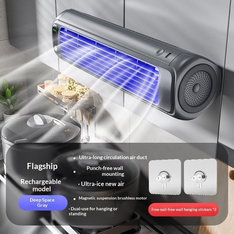 Punch-free Wall-mounted Fan For Kitchen Home Bathroom And Toilet - RICALOUX