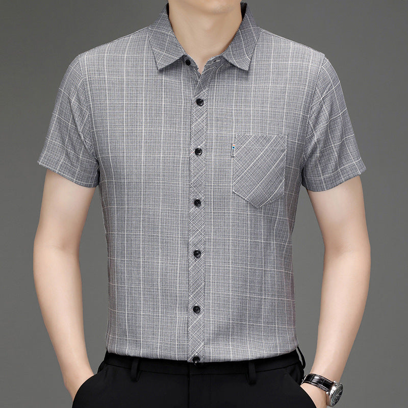 Mens Business-Casual Stretch Casual Shirt by Ricaloux