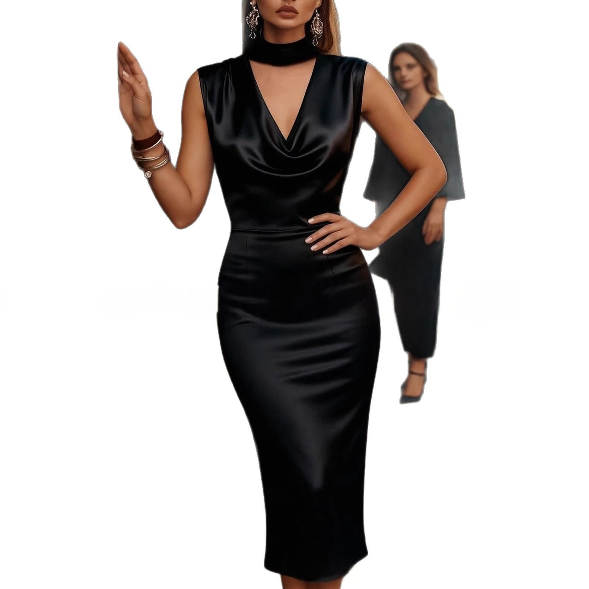 A Waist-cinching Figure-flattering Sheath Dress by Ricaloux