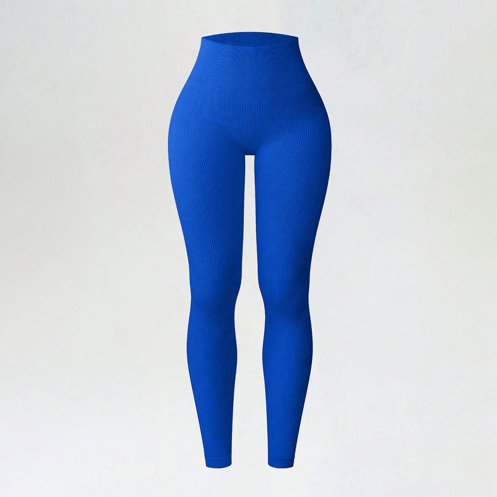 Ribbed Seamless Yoga Pants For Autumn And Winter, High-waisted Tight Sports Leggings, Yoga Apparel Leggings by Ricaloux