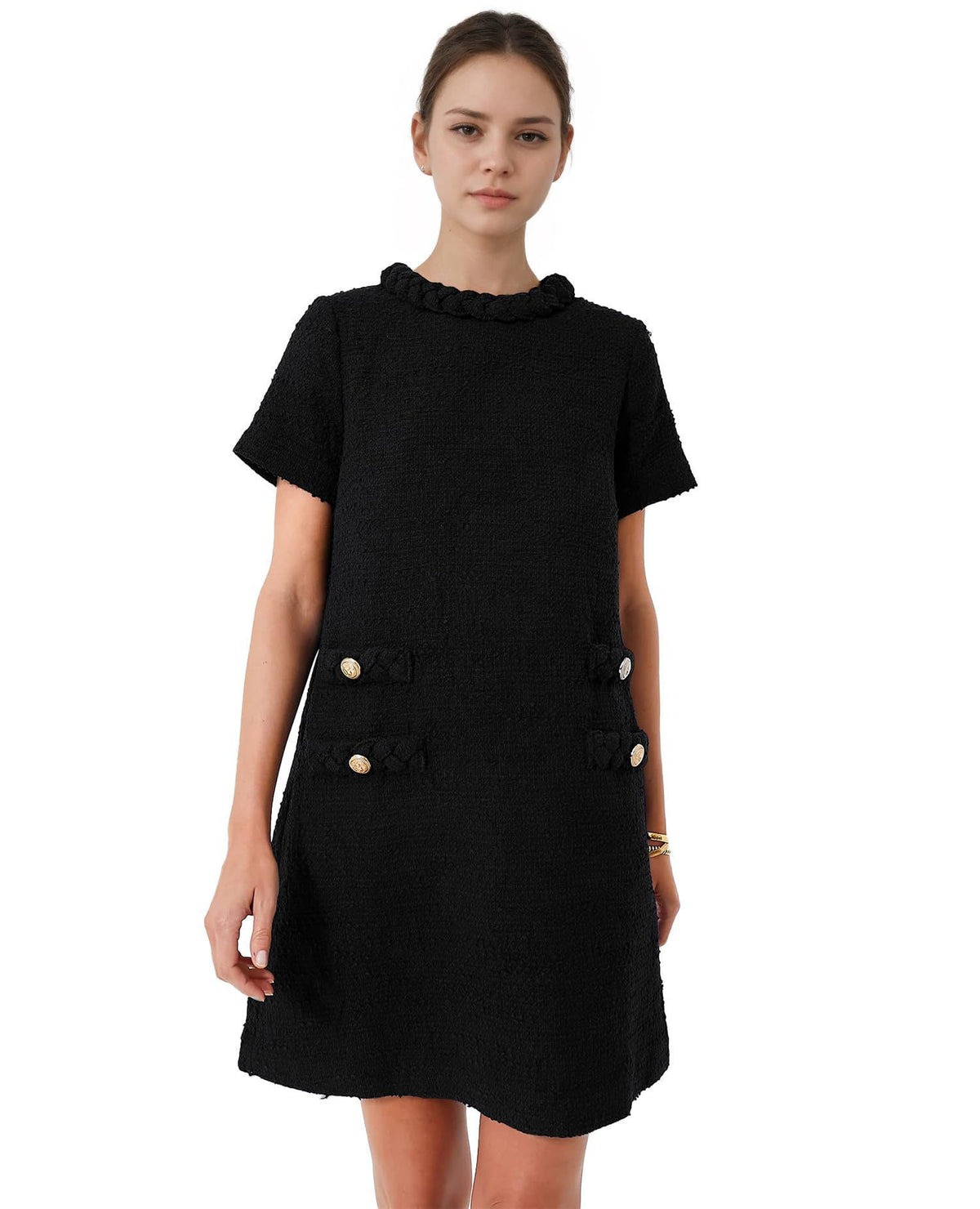 Women's Tweed Jack Dress Tight - RICALOUX