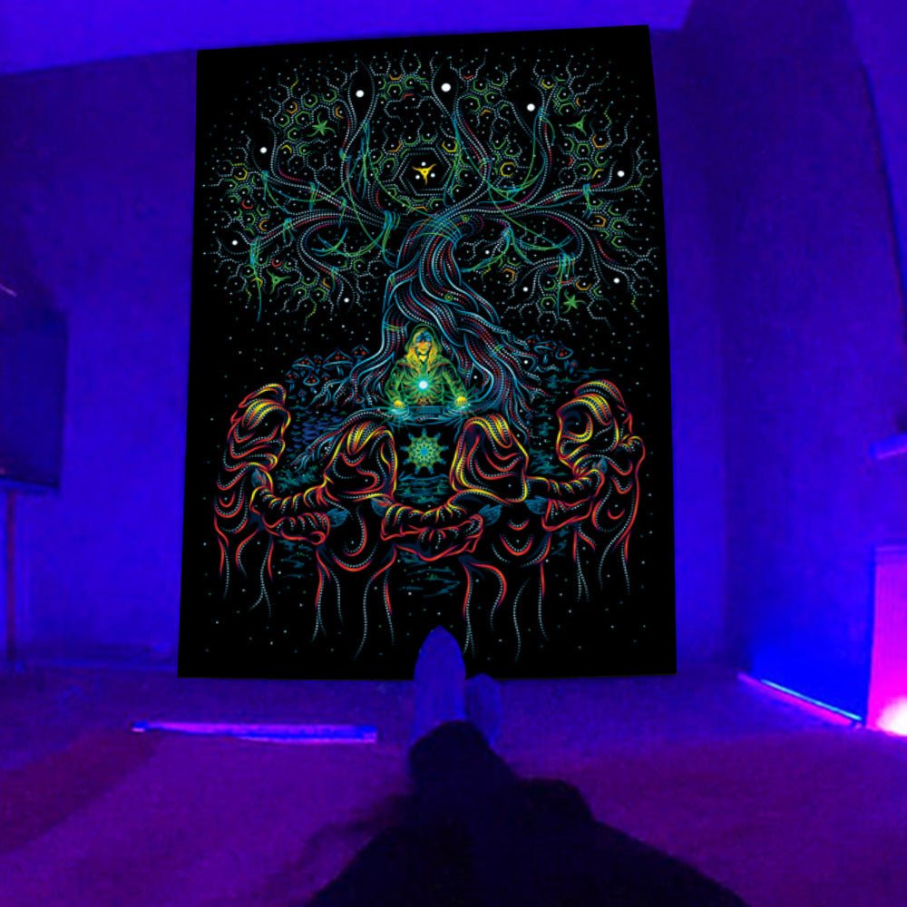 Home Decor Fluorescent Tapestry Background Fabric - RICALOUX