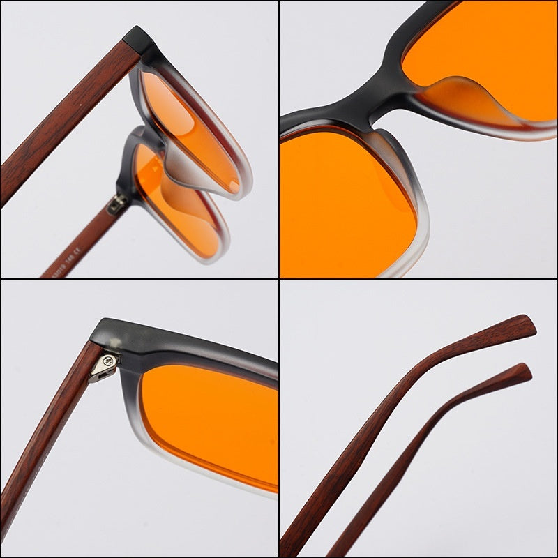 Esports Wood-Grain 99 Blue-Light-Blocking Glasses by Ricaloux