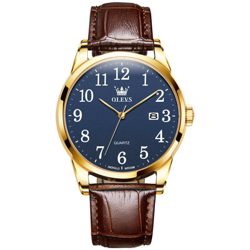 Waterproof Quartz Watch Digital Scale Simple Men by Ricaloux