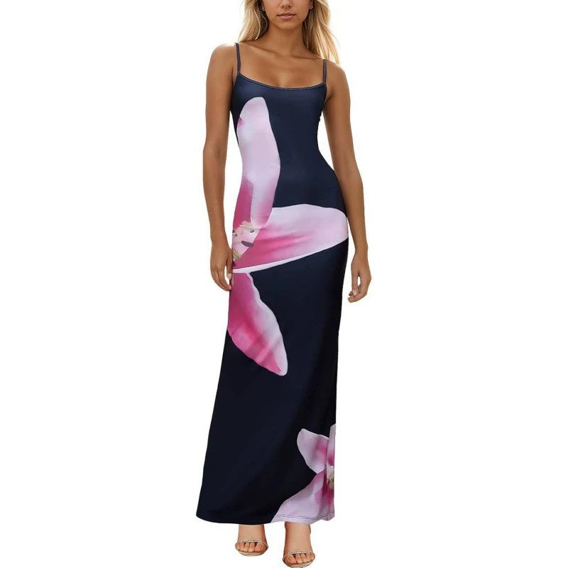 Bodycon Printed Strap Dress European And American Style by Ricaloux