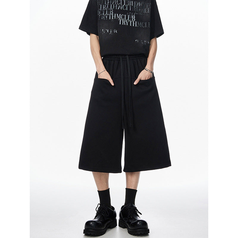 High-waisted Capri Pants Casual And Versatile Retro Wide-leg Trousers – Premium 0 | RICALOUX