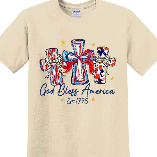 Blessings For America Commemorative Patriotic T-shirt Relaxed Fit – Premium 0 | RICALOUX