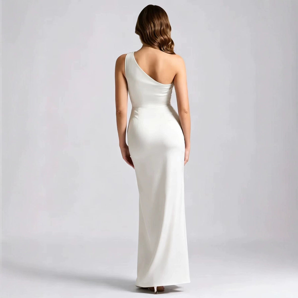 Womens Stylish Off-the-shoulder Satin Bodycon Dress by Ricaloux