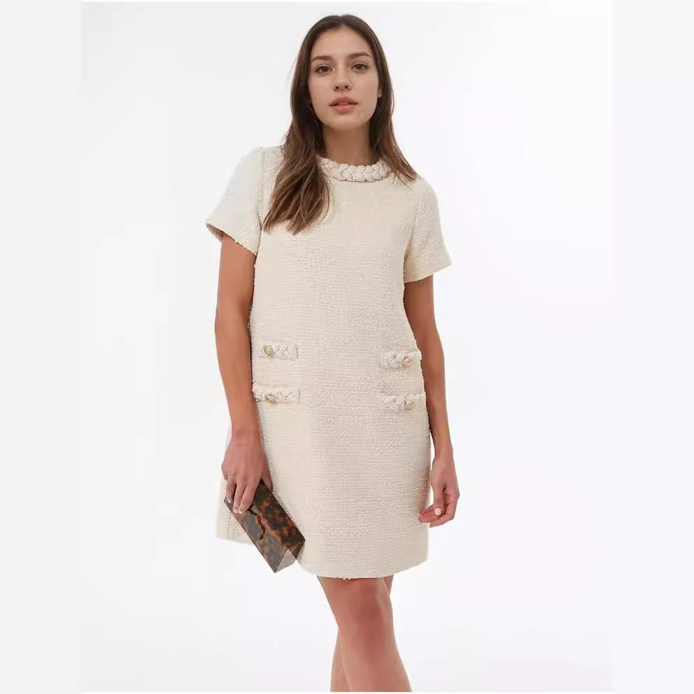 Women's Tweed Jack Dress Tight - RICALOUX