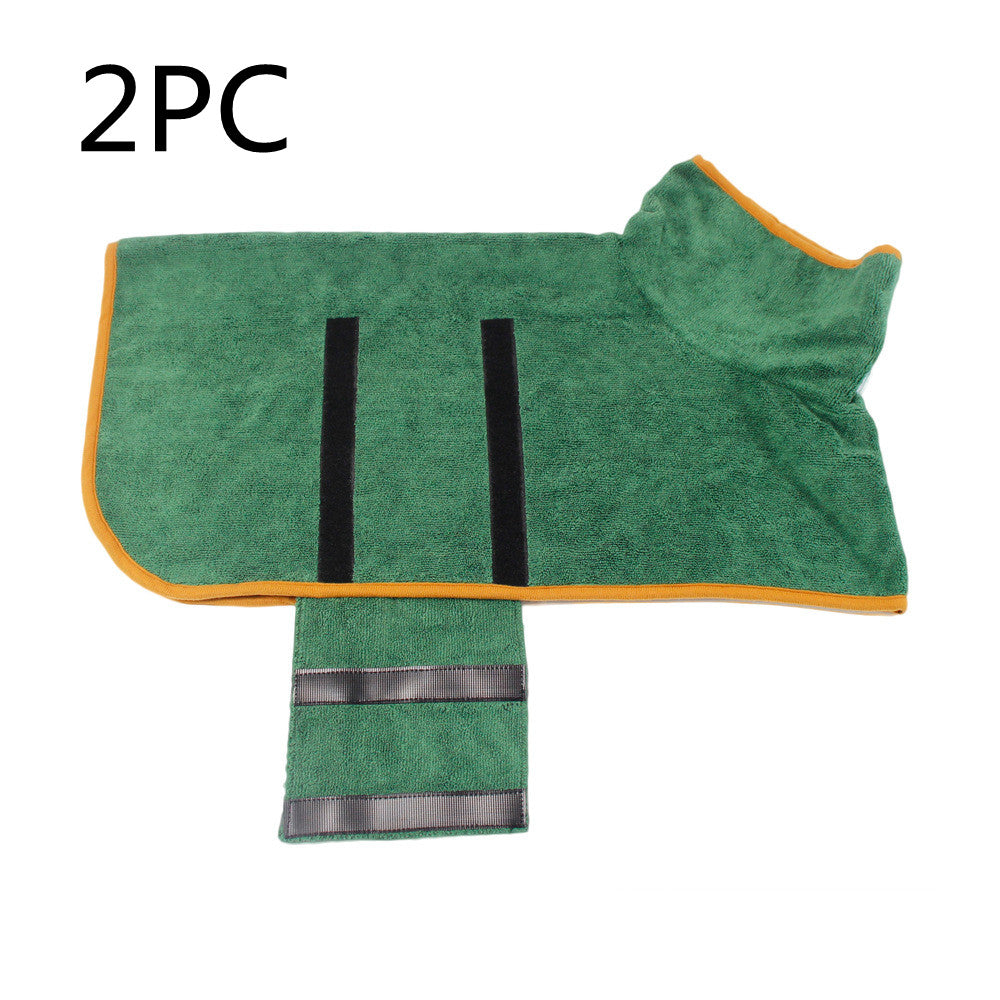 Absorbent Pet Bathrobe With Waist-wrapped Microfiber by Ricaloux