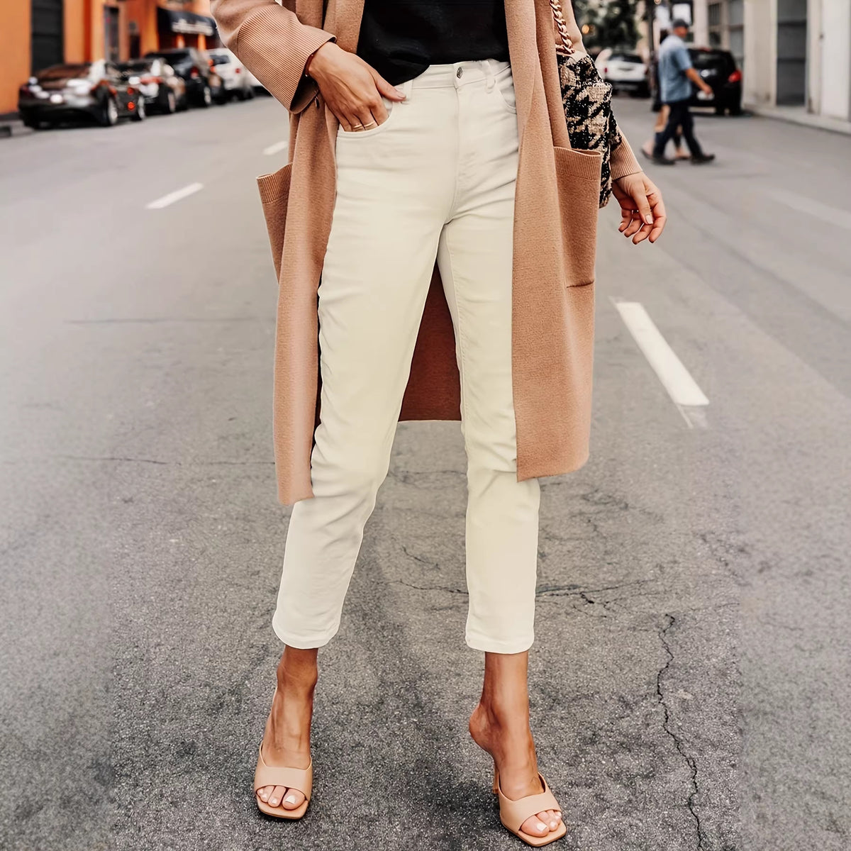 Black Womens Slim Straight-leg Jeans – Premium 0 | RICALOUX