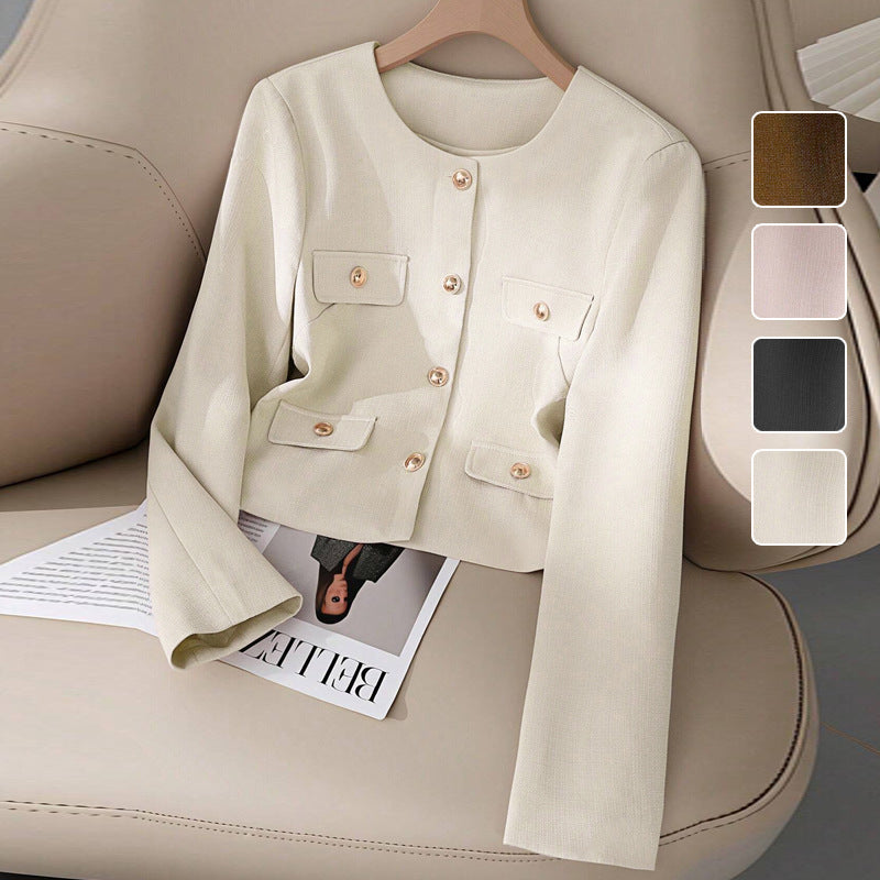 New Round Neck Autumn Fashion Short Round Neck Wool Coat – Premium 0 | RICALOUX